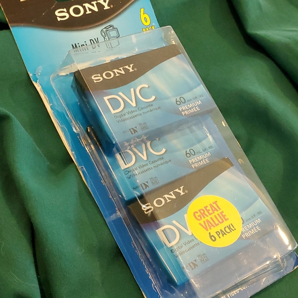 3 Sony DVC cassettes. 3 - NWOT. Sealed.